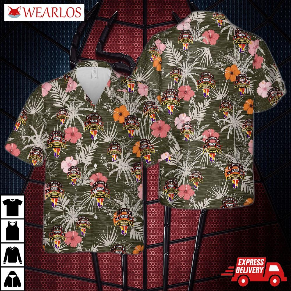 Us Army Company C (airborne Ranger), 75th Infantry Hawaiian Shirt