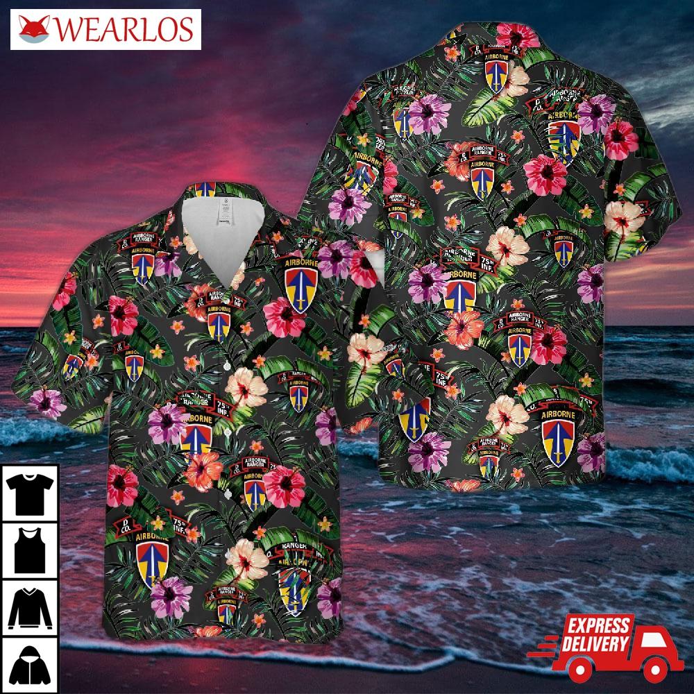 Us Army D Company (ranger), 75th Infantry (airborne), 2nd Field Force Hawaiian Shirt