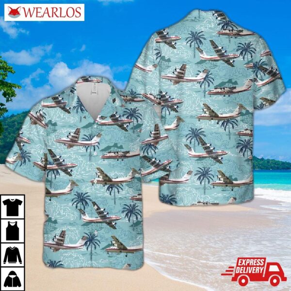 Us Army Dch-7 Dash Airplane Hawaiian Shirt