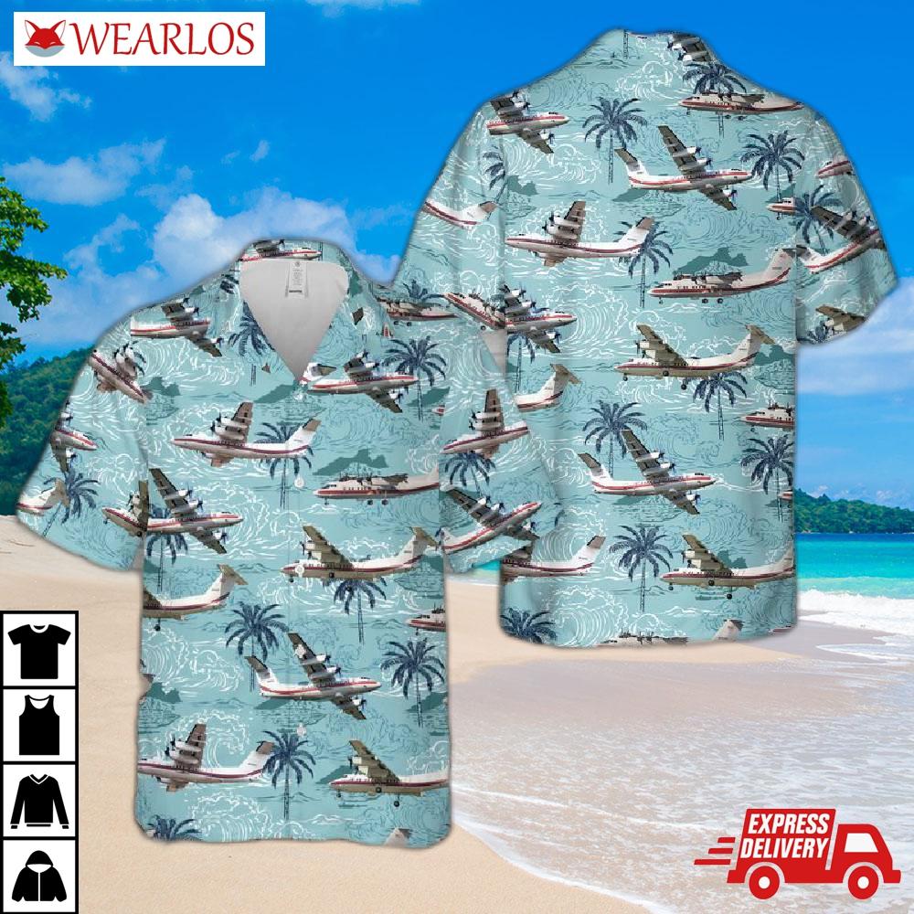 Us Army Dch-7 Dash Airplane Hawaiian Shirt