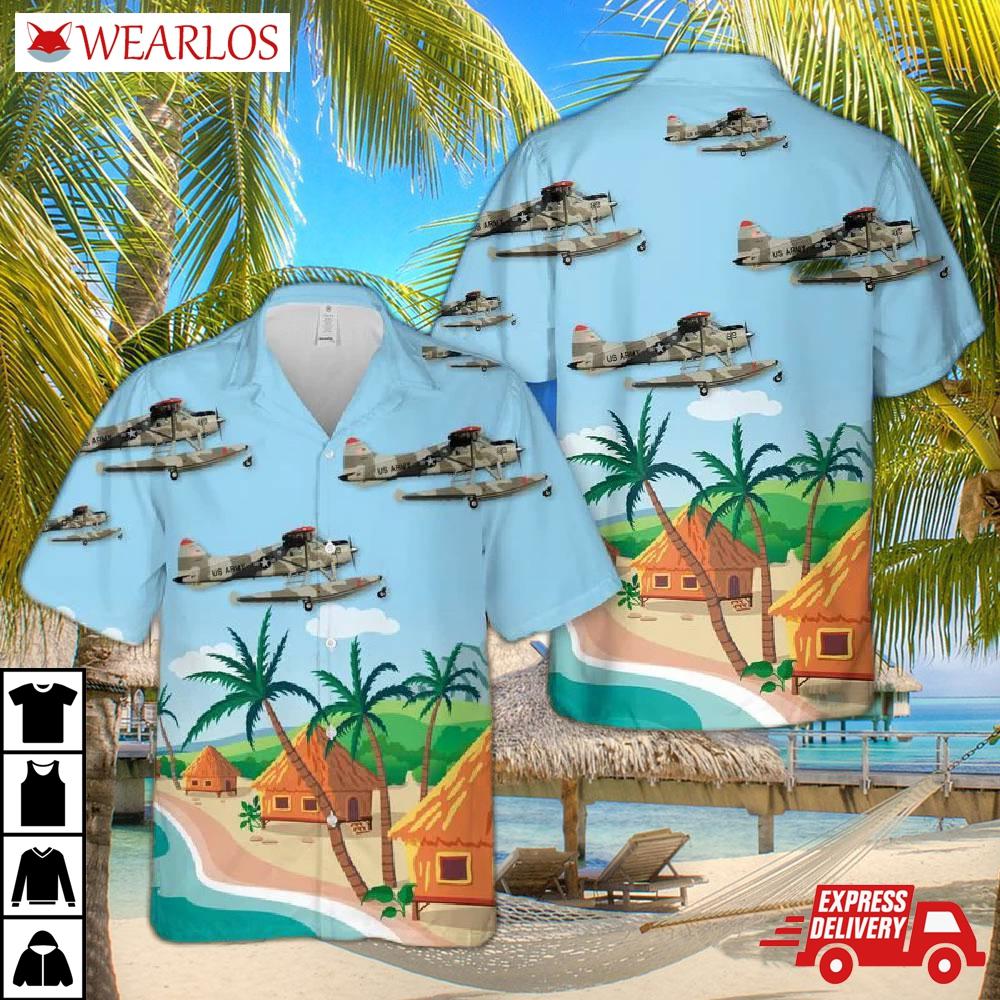 Us Army De Havilland Canada Dhc-2 Beaver Hawaiian Shirt