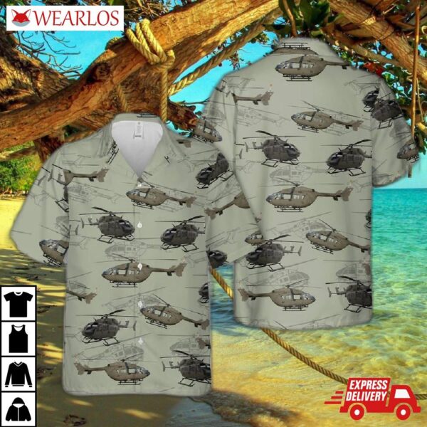Us Army Eurocopter Uh-72 Lakota Hawaiian Shirt