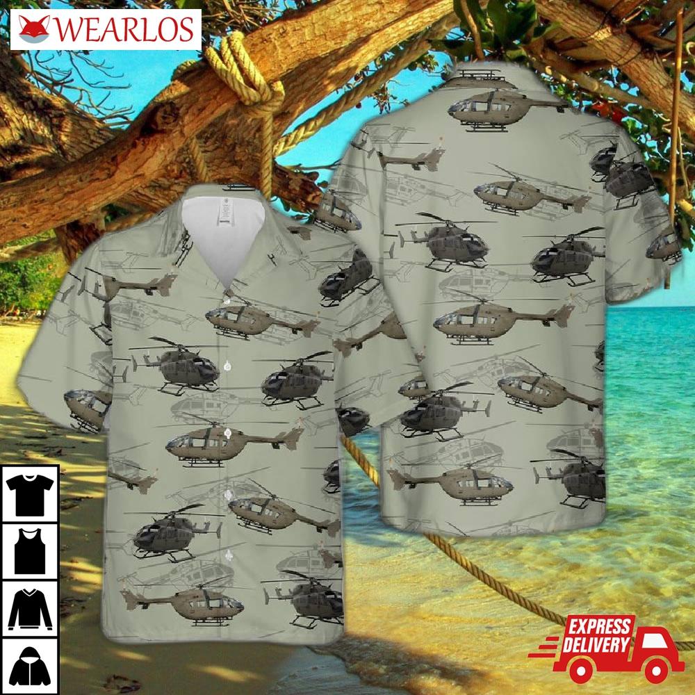 Us Army Eurocopter Uh-72 Lakota Hawaiian Shirt