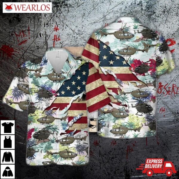 Us Army Eurocopter Uh-72 Lakota Hawaiian Shirt