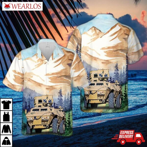 Us Army Georgia National Guard M1200 Guardian "armored Knight" Hawaiian Shirt