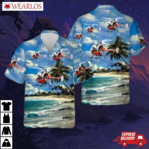 Us Army Hughes Th55 Osage Hawaiian Shirt