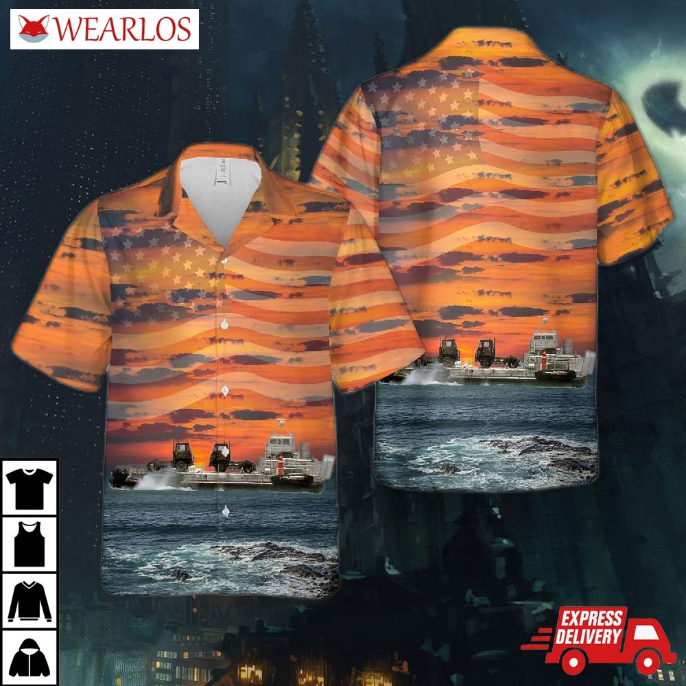 Us Army Lacv-30 (lighter Air Cushion Vehicle - 30 Ton) Hovercraft Transports Hawaiian Shirt