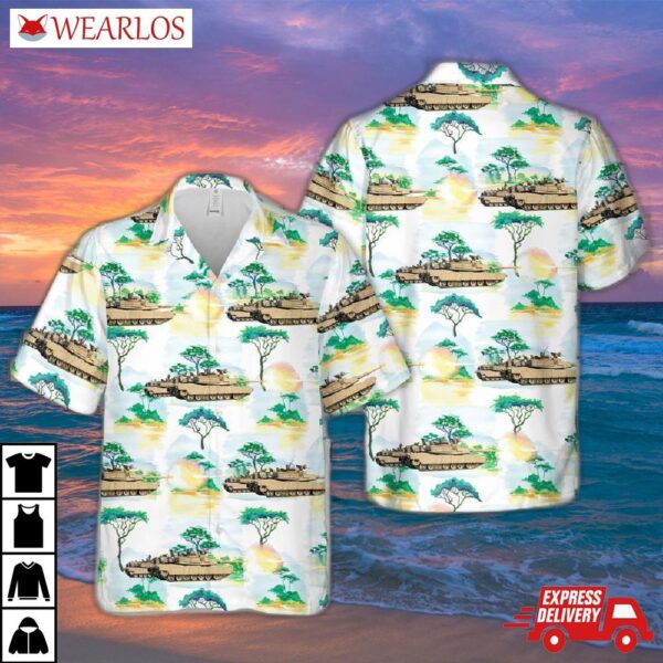 Us Army M-1a2c Abrams Tanks Hawaiian Shirt