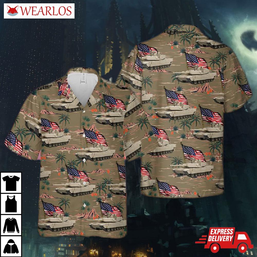 Us Army M1 Abrams 4th Of July Hawaiian Shirt