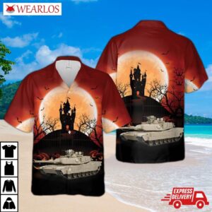 Us Army M1 Abrams Halloween Hawaiian Shirt