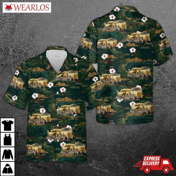 Us Army M1070 Truck Tractor & M1000 Het Semi-trailer Hawaiian Shirt