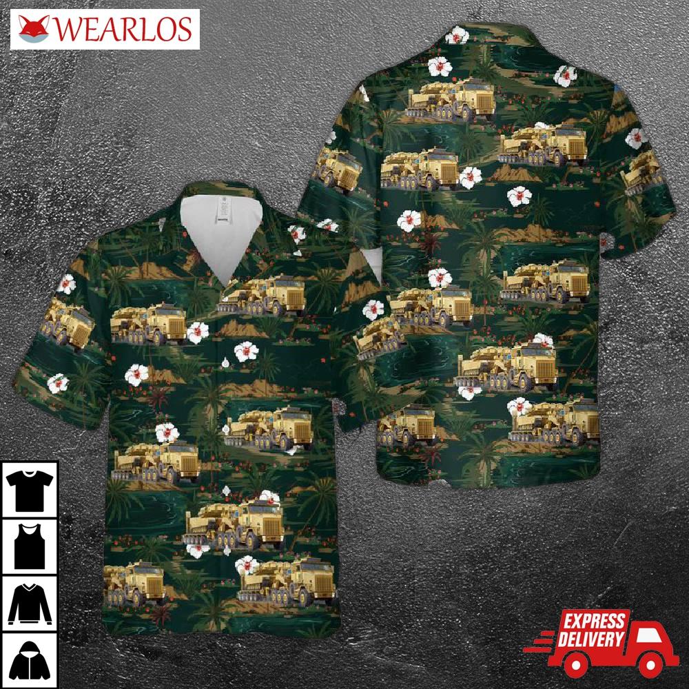 Us Army M1070 Truck Tractor & M1000 Het Semi-trailer Hawaiian Shirt
