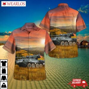 Us Army M1128 Mobile Gun System (mgs) Hawaiian Shirt