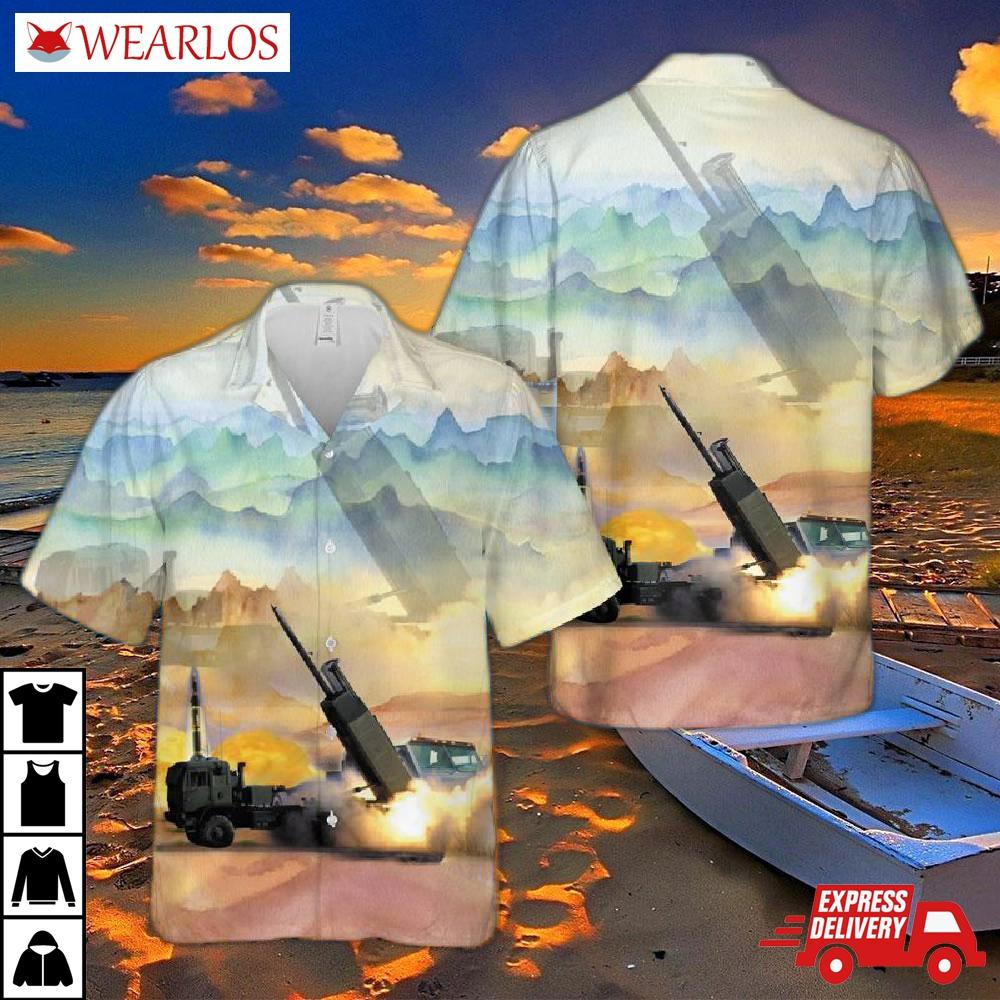 Us Army M142 Himars 157th Field Artillery Regiment Of Colorado National Guard Hawaiian Shirt