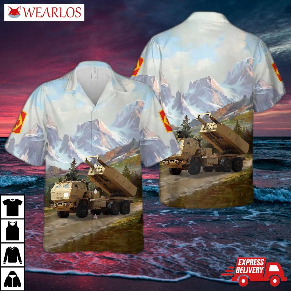 Us Army M142 Himars Of 75th Field Artillery Brigade Hawaiian Shirt