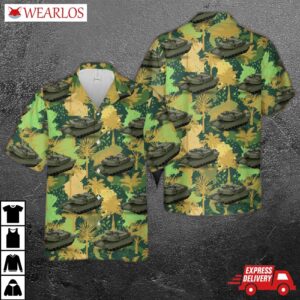 Us Army M1a1 Residence Mainland 1988 Die Cast Military Land Vehicles Hawaiian Shirt