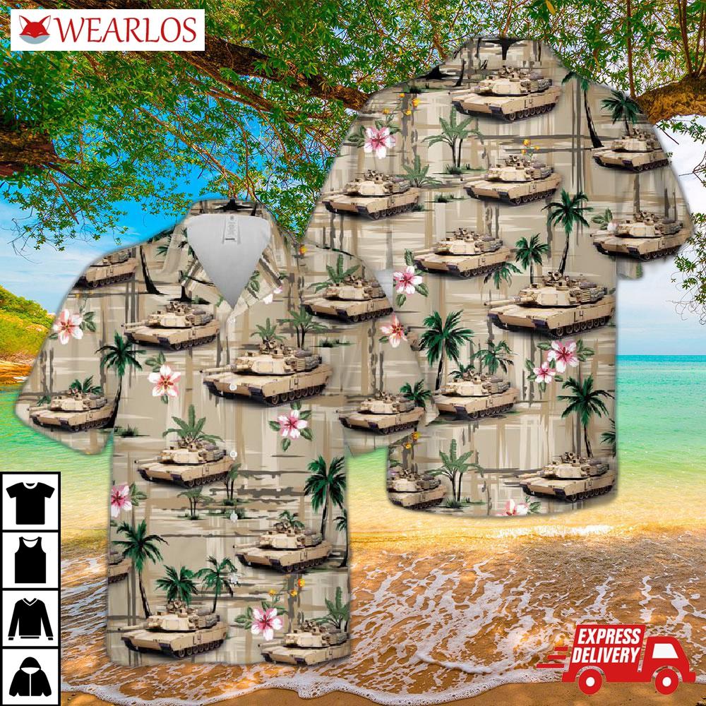 Us Army M1a2 Abrams Hawaiian Shirt