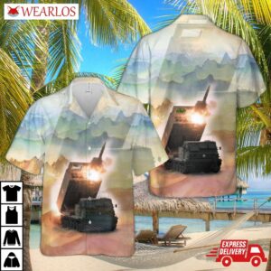 Us Army M270 Multiple Launch Rocket System (m270 Mlrs) Hawaiian Shirt