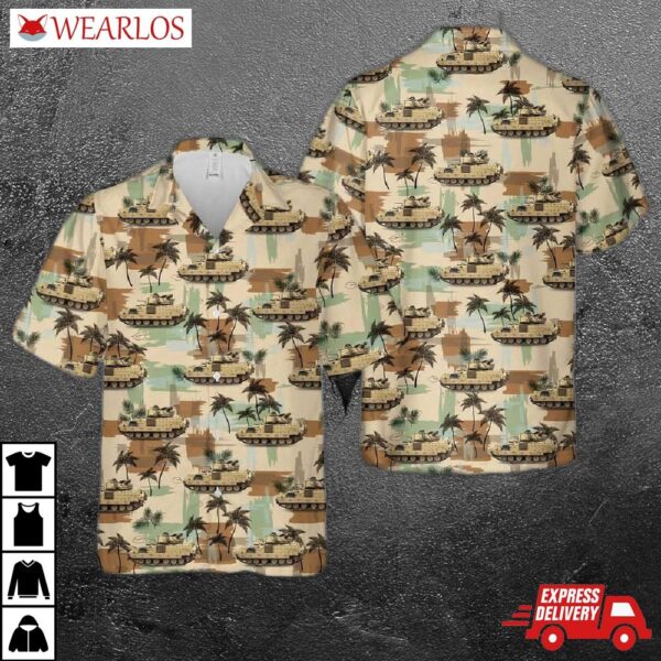 Us Army M2a2 "bradley" Ifv (infantry Fighting Vehicle) Hawaiian Shirt