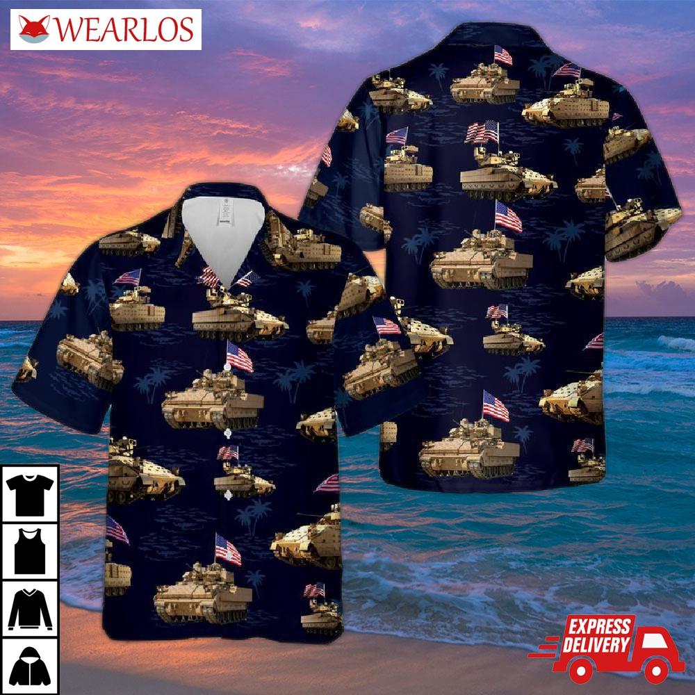 Us Army M2a3 Bradley 4th July Hawaiian Shirt