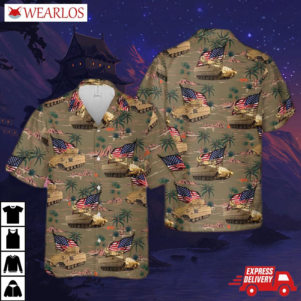 Us Army M2a3 Bradley 4th Of July Hawaiian Shirt
