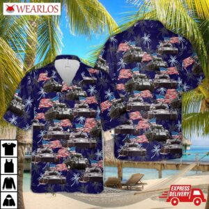Us Army M4a3 Sherman Hawaiian Shirt