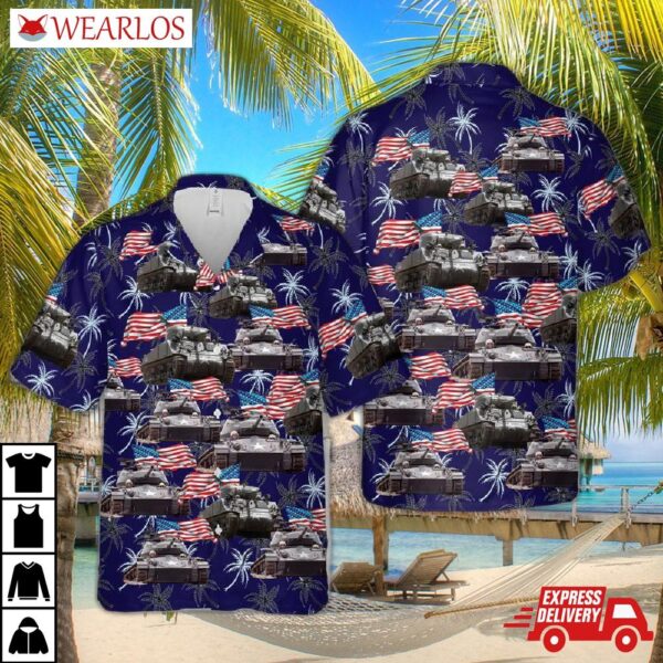 Us Army M4a3 Sherman Hawaiian Shirt