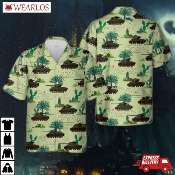 Us Army M4a3e2(76) Jumbo From The 37th Tank Battalion, 4th Armored Division Hawaiian Shirt