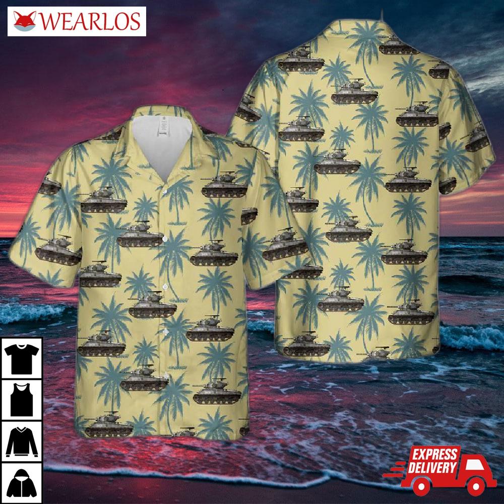 Us Army M4a3e2 Jumbo From The 33rd Battalion, 3rd Armored Division Hawaiian Shirt