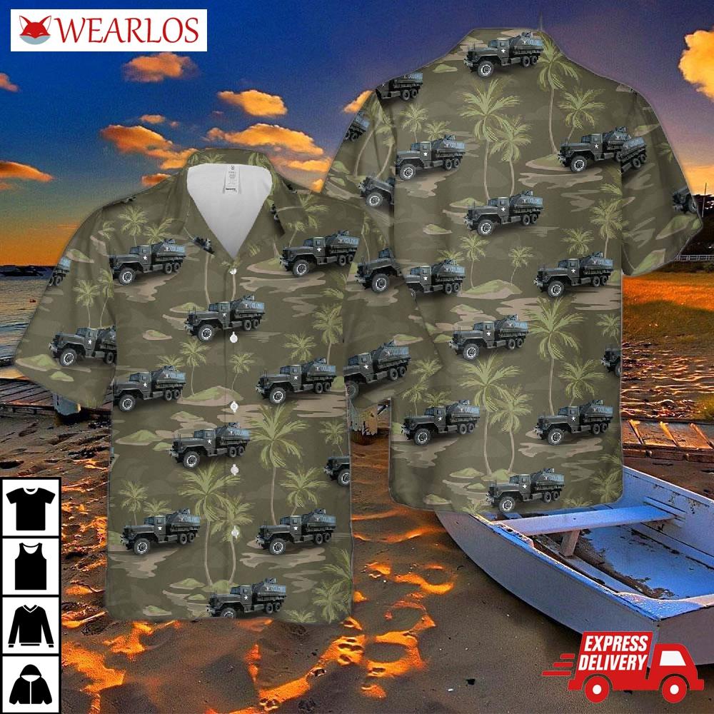 Us Army M54 With M113 Guntruck Colonel Hawaiian Shirt