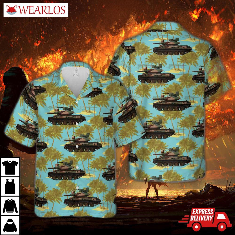 Us Army M551 Acav Merdc In The 1980s Hawaiian Shirt