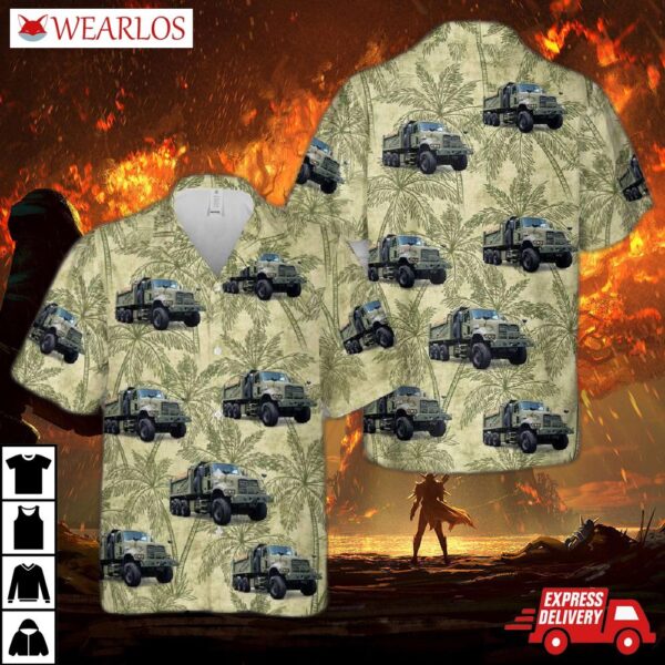 Us Army Mack Defense M917a3 Heavy Dump Trucks (hdts) Hawaiian Shirt