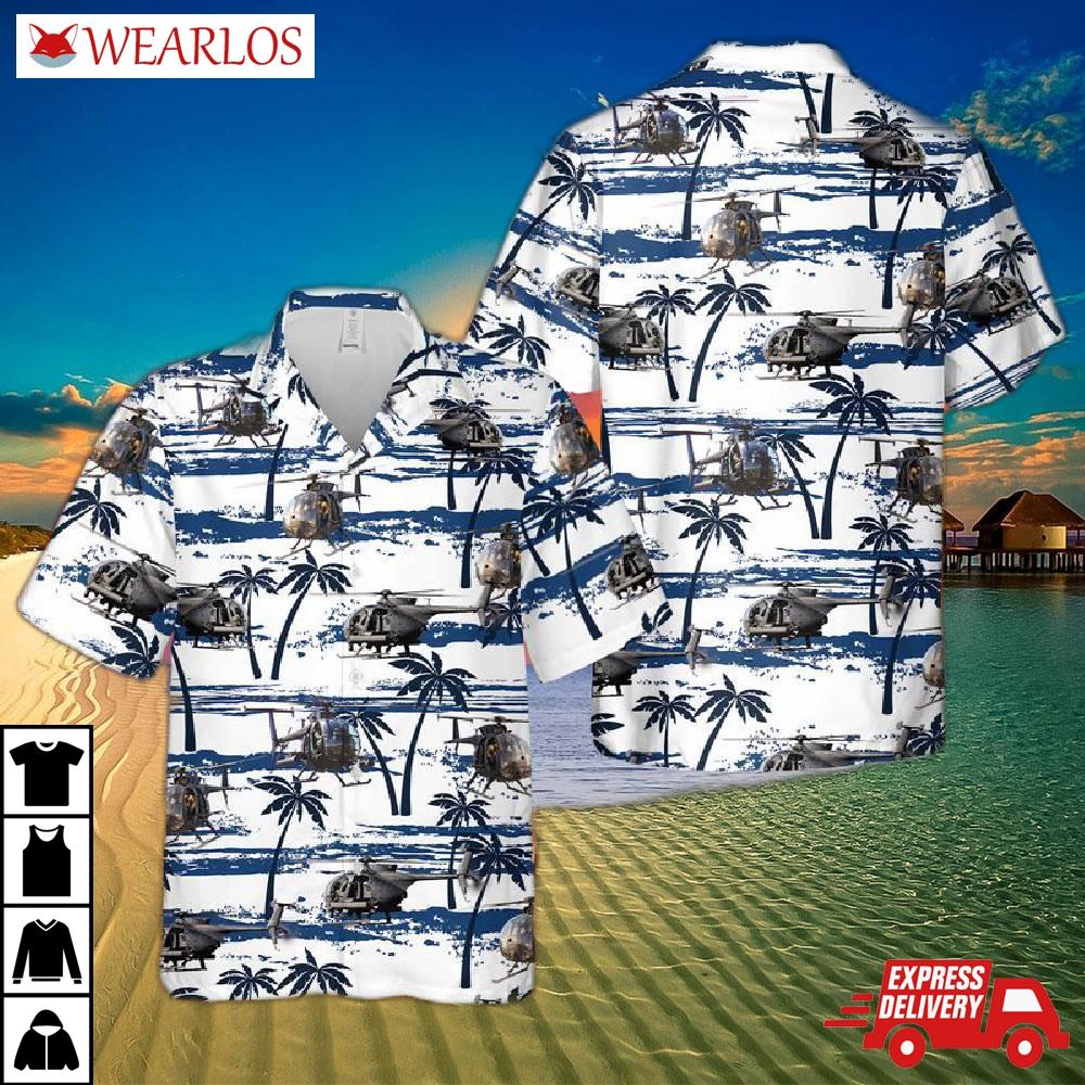 Us Army Md Helicopters Mh-6 Little Bird Hawaiian Shirt
