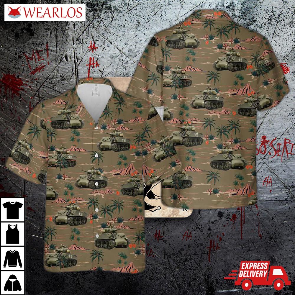 Us Army Medium Tank M4a3 Sherman Hawaiian Shirt