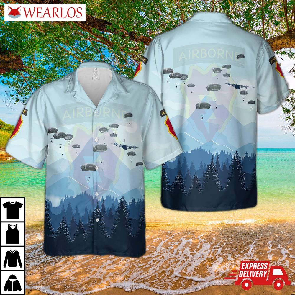 Us Army Paratroopers 25th Infantry Division Hawaiian Shirt