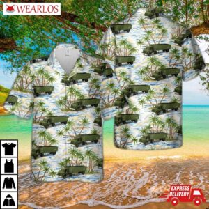 Us Army Red Ball Express Tractor Trailer Hawaiian Shirt