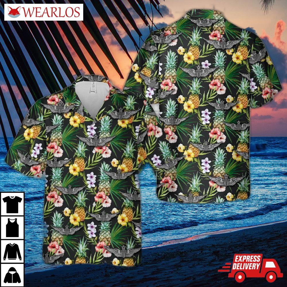 Us Army Senior Aviation Badge Hawaiian Shirt