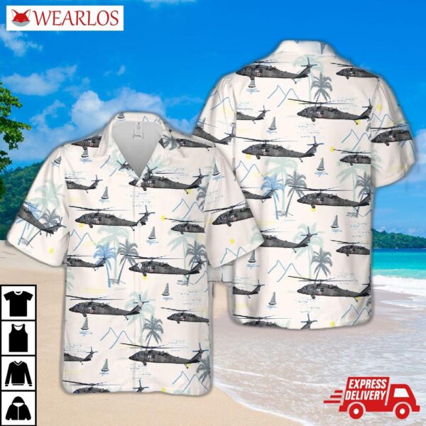 Us Army Sikorsky Hh-60m Medevac Black Hawk Helicopter Hawaiian Shirt