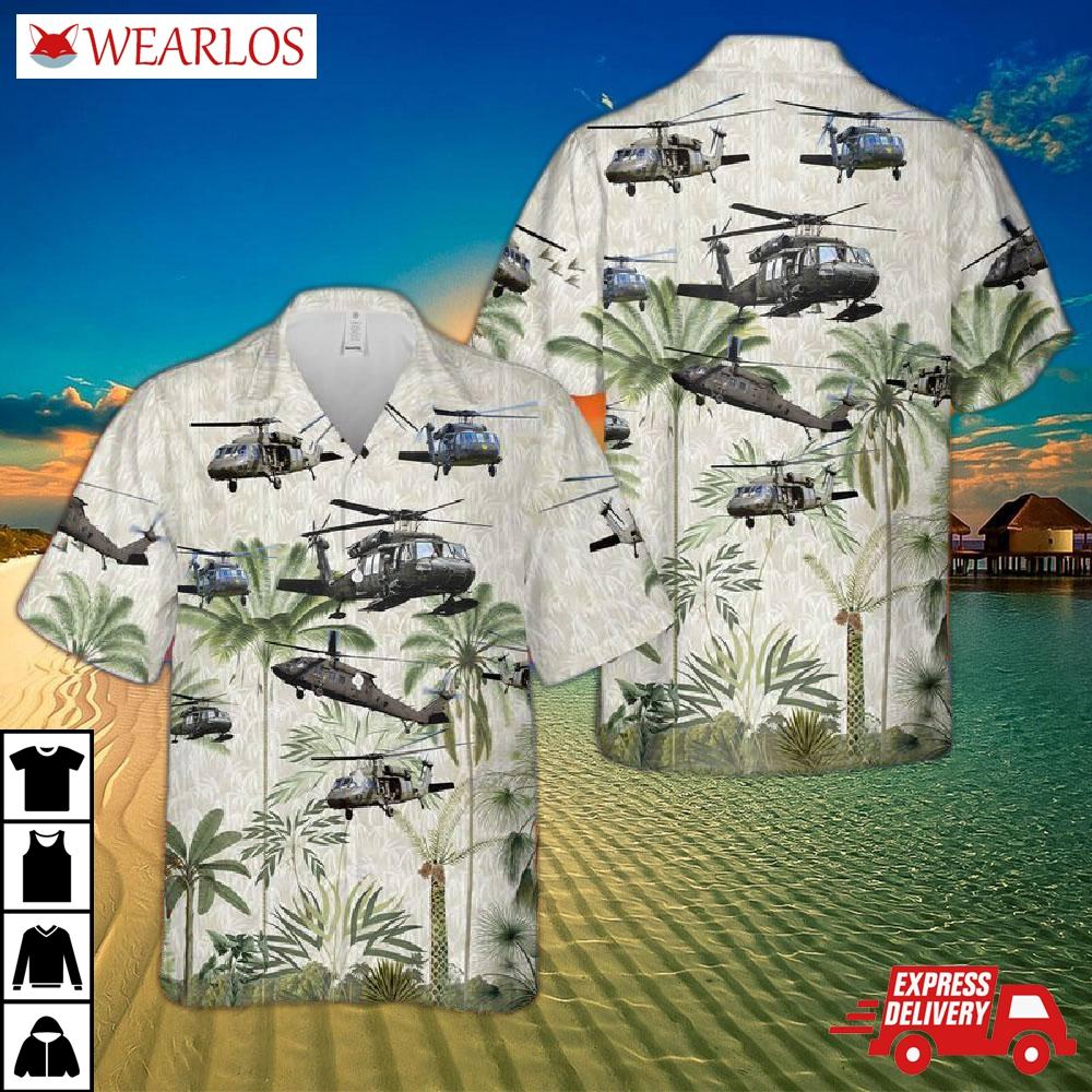 Us Army Sikorsky Uh-60 Black Hawk Hawaiian Shirt