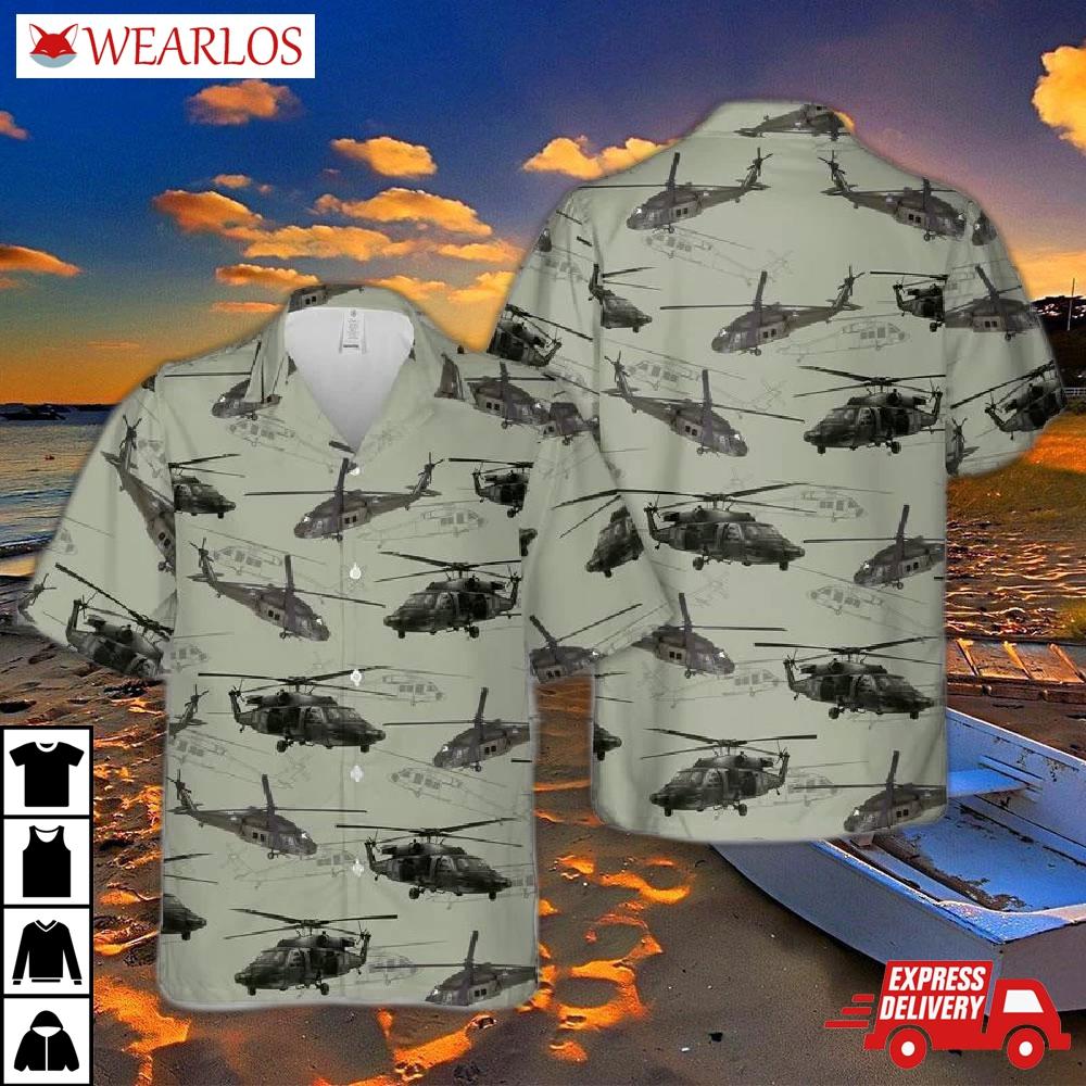 Us Army Sikorsky Uh-60 Black Hawk Hawaiian Shirt