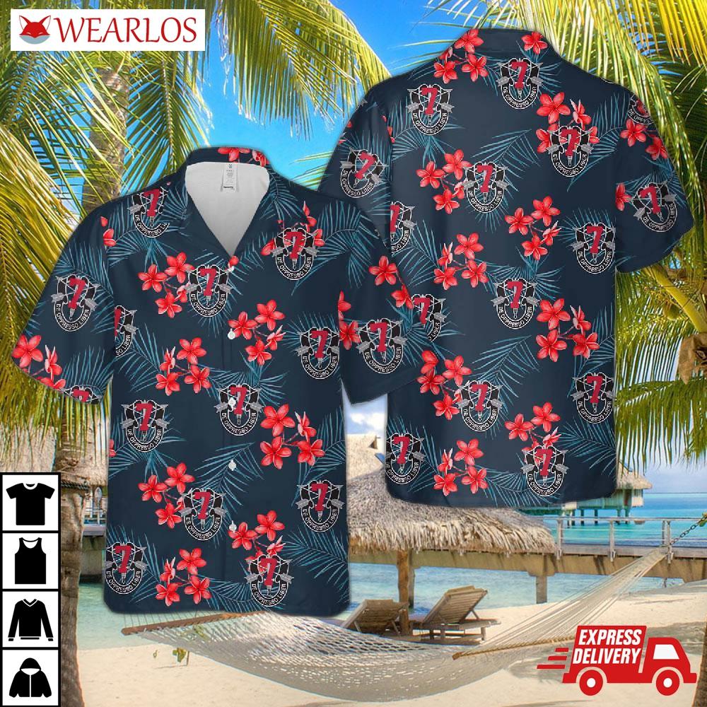 Us Army Special Forces 7th Group (airborne) (7th Sfg) (a) Hawaiian Shirt