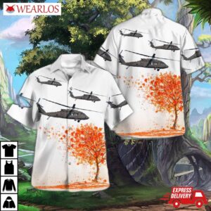Us Army Uh-60 Black Hawk Autumn Season Hawaiian Shirt