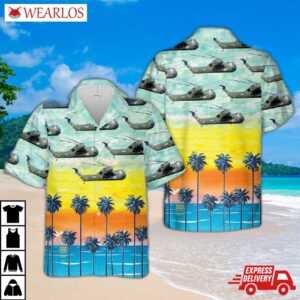 Us Army Vietnam Era Ch-37b Mojave Helicopter Hawaiian Shirt