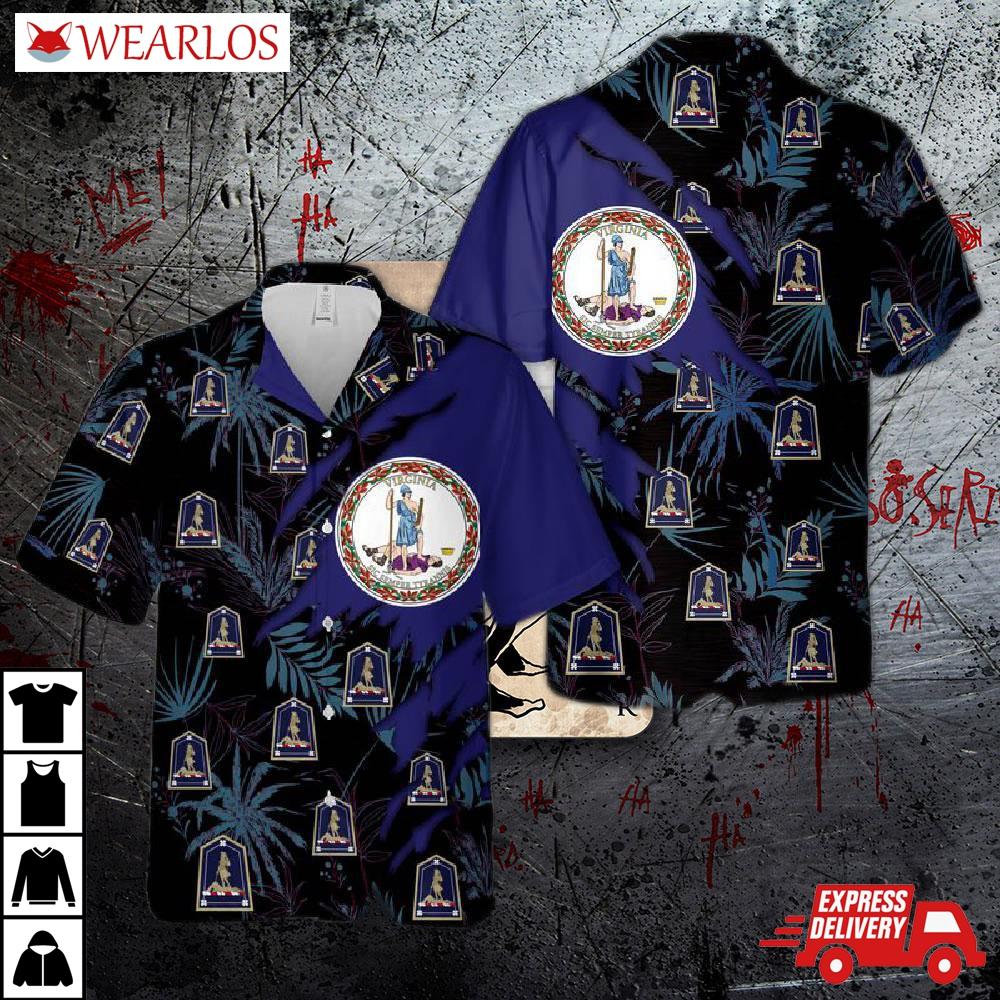 Us Army Virginia National Guard Hawaiian Shirt