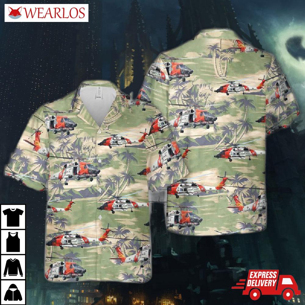 Us Coast Guard Helicopter Hawaiian Shirt