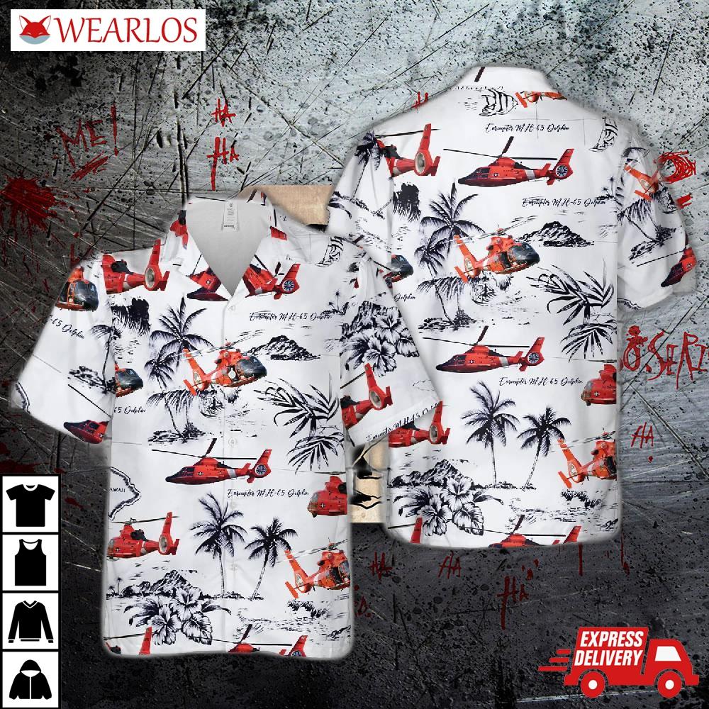 Us Coast Guard Helicopter Hawaiian Shirt