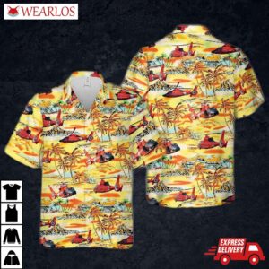 Us Coast Guard Helicopter Hawaiian Shirt