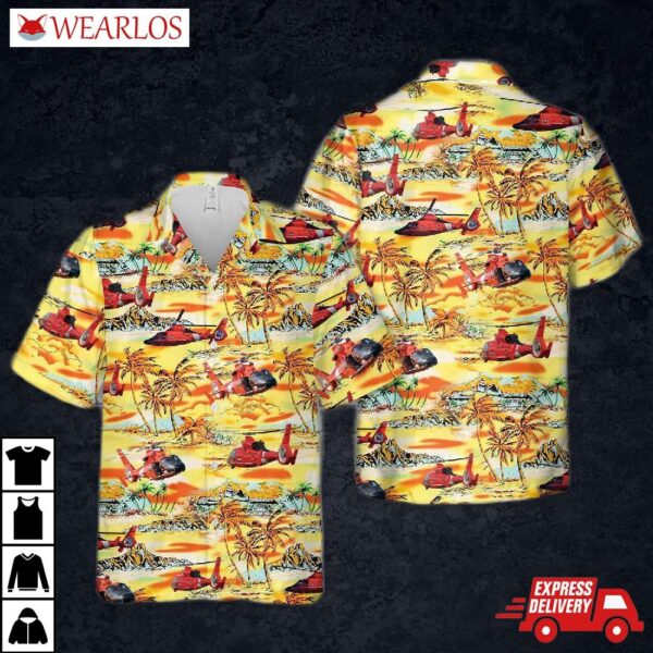 Us Coast Guard Helicopter Hawaiian Shirt