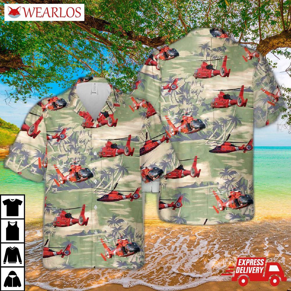 Us Coast Guard Helicopter Hawaiian Shirt