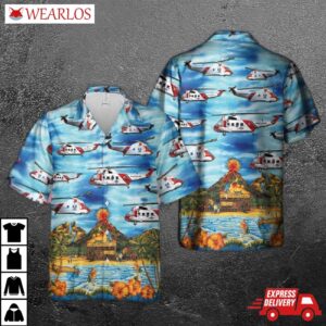 Us Coast Guard Sikorsky Hh-52 Seaguard Helicopter Hawaiian Shirt